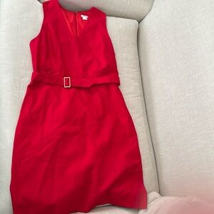 J Crew Factory Red V Neck Dress